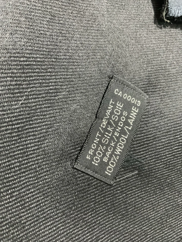 CHRISTIAN DIOR Negro Doble Cachemira Lados Con Logo Seda/Lana Hombre’s Ascot Bufanda PEC Foto 3 de 3