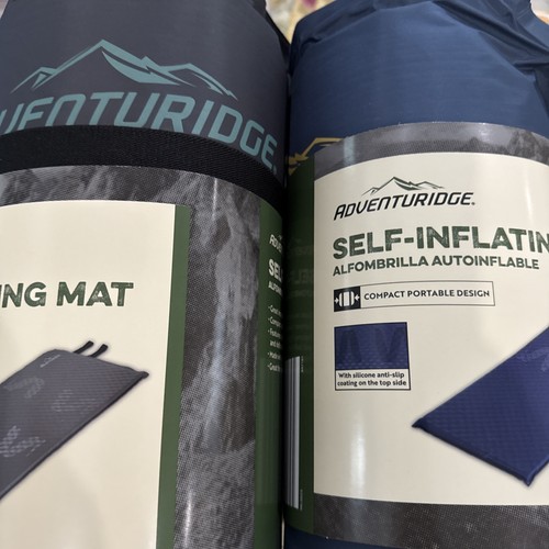 2x Adventuridge Selbstaufblasende Camping Backpacking Isomatte Pad Blau+Grau - Bild 2 von 12