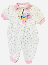 Vintage OshKosh B'Gosh Outfit Romper Baby Floral Cat One Piece Size 3-6M NWT