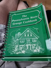 1992 Pennsylvania State Grange Cookbook Green Cover Wire Spiral Bound