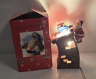 Vintage Santa Collection Chimney Table Lamp Climbing Santa Christmas Light