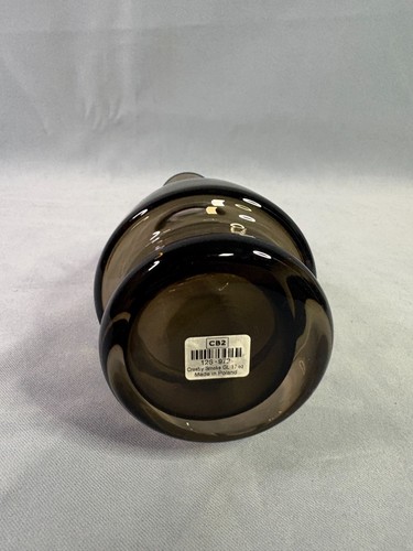 CB2 Crosby Smoke Glass Decanter Poland Smoky Gray Modern Barware 8 Inch - Picture 6 of 12