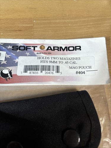 Soft Armor Dual Magazine Pouch Double Stack Black - Picture 3 of 4