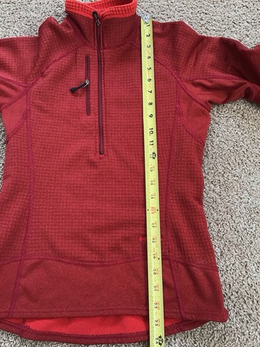 Patagonia R1 Pullover Women’s Jacket 1/4 Zip Waffle Knit Polartec Red Size Small - Bild 9 von 9