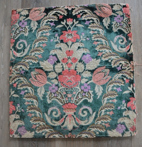 XVIII secolo Frammento Tessuto Materiale Gevona Cisele Storia Orange Grove Mansion 26" - Foto 1 di 6