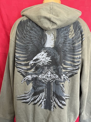 VINTAGE MMA Elite Hoodie Sweatshirt Gr. 2XL Reißverschluss Long John GEFÜTTERT Fighting Y2K - Bild 11 von 15
