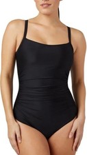 32 Degrees Cool Women's Full Coverage One Piece Swimsuit, Adjustable Straps,