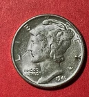 1941 Choice Uncirculated US Mercury SILVER Dime "Philadelphia" Mint! Old Coin!