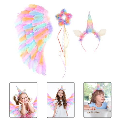 1 Set Kid Fairy Wing Prop Hairhoop Cosplay Kids Costume Accessory - Picture 9 of 12