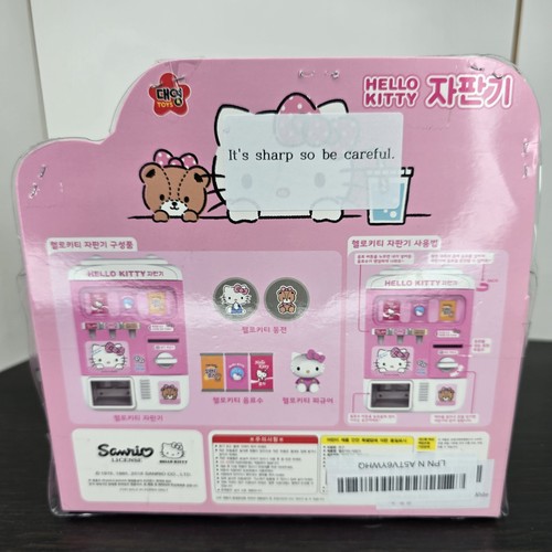 NEW HELLO KITTY Vending Machine Toy Role Play 2 Coins 3 Drinks 1 Figure - Bild 3 von 3