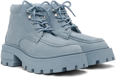 Eytys Tribeca Lace-Up Boots 36 US 6 Womens Sky Blue