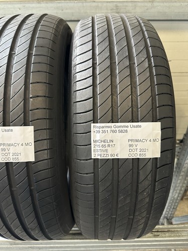 2 PNEUMATICI USATI MICHELIN PRIMACY 4 MO ESTIVE 215 65 R17 99 V DOT 2021 - Foto 12 di 21
