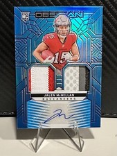 2024 Panini Obsidian Jalen McMillan Blue Dual Patch RC Rookie Auto /25 🔥Bucs