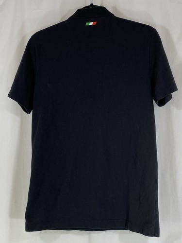 Ferrari Puma Mens S Black Short Sleeve 3 Button Polo Golf Shirt Italy - Picture 5 of 14