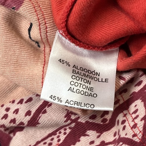 Vintage Custo Barcelona Y2K Top Womens M Mixed Media Floral Sweater Sleeve Artsy - Picture 10 of 12