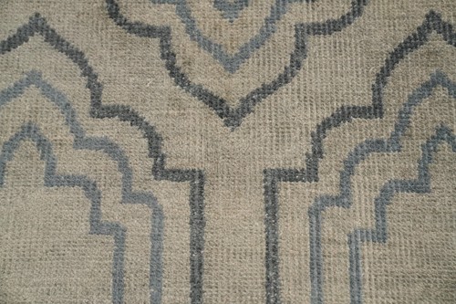 Hand-knotted Geometric Oriental Area Rug Transitional Carpet 5x8 - Picture 6 of 13