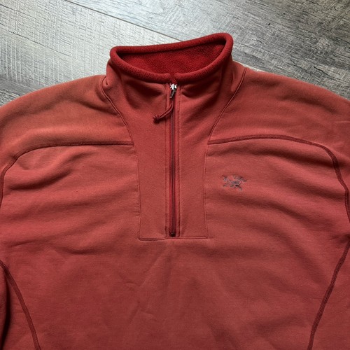 Arc'teryx Herren XL 1/4 Zip Pullover Sweater Jacke Burnt Orange Made in Canada