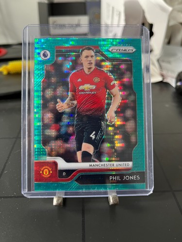 Phil Jones - 2019-20 Panini Prizm Premier League - Teal Breakaway Prizm /35
