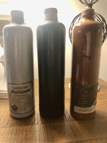 Vintage Steingut leere Weinflaschen 3er Set LieFraumilch Germany 1967-1970 - Bild 6 von 14