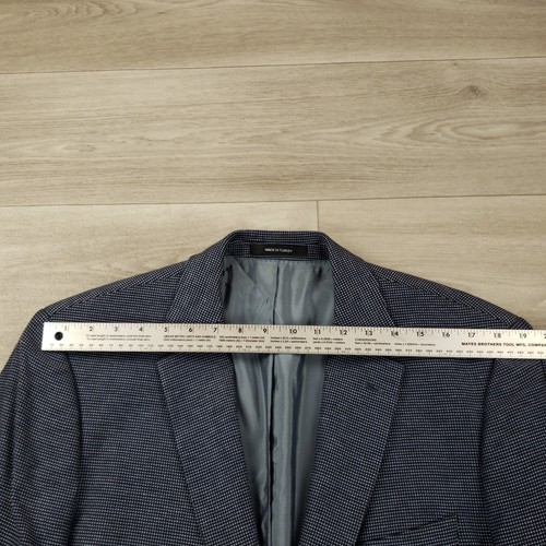 Hugo Boss Sport Coat Men's 44L Slim Wool Silk Cotton Blue Two Button Double Vent - Picture 12 of 18