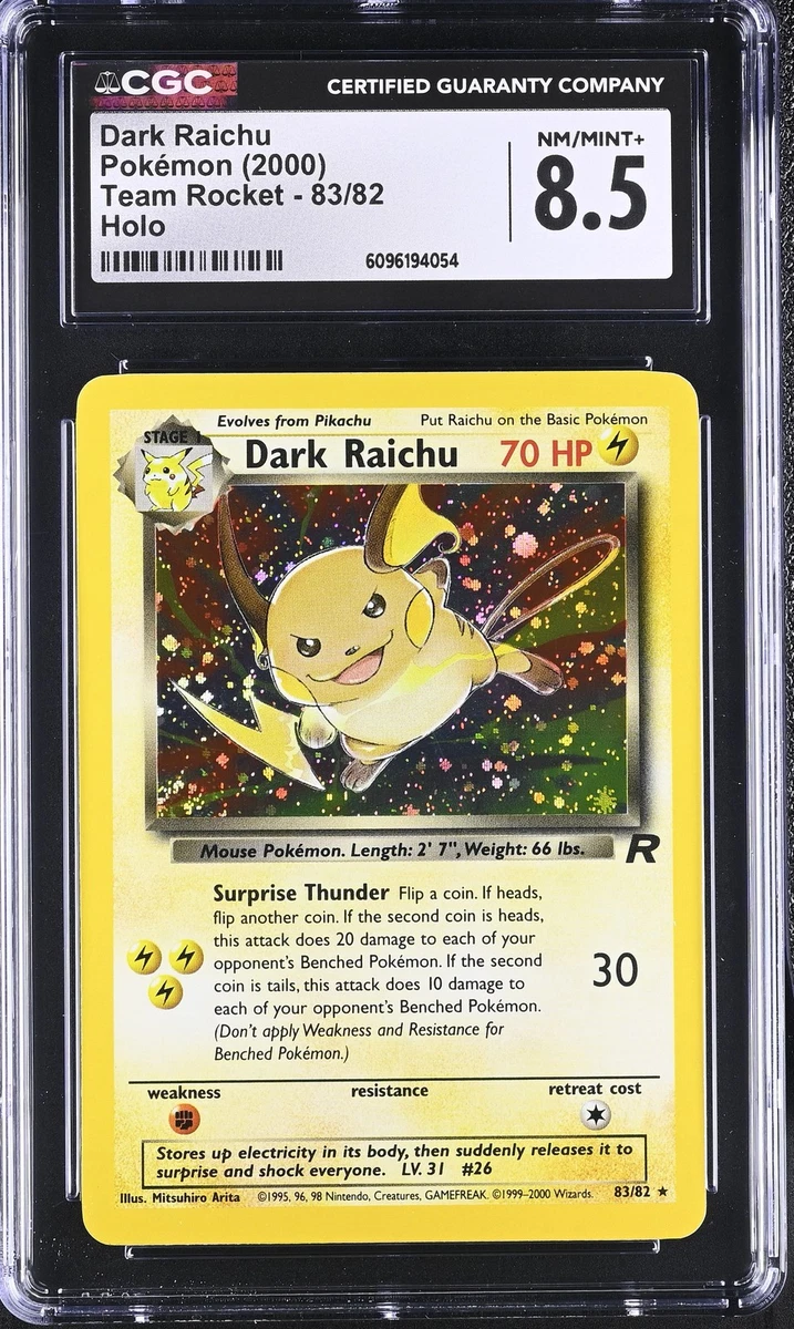 Darkness Raichu Pokémon TCG Individual Collectible Card Game Cards