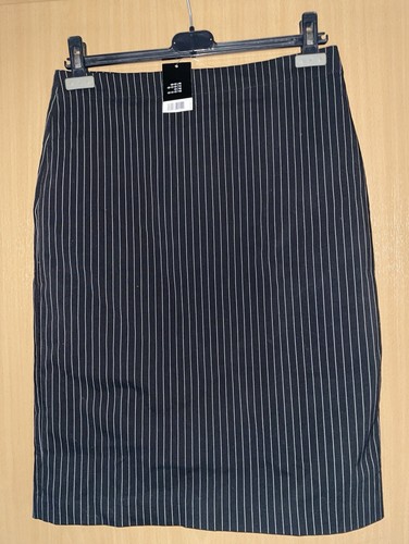 Bleistift Rock Nachtblau Schwarz Weiß Gr. 38 40 - Bild 1 von 7