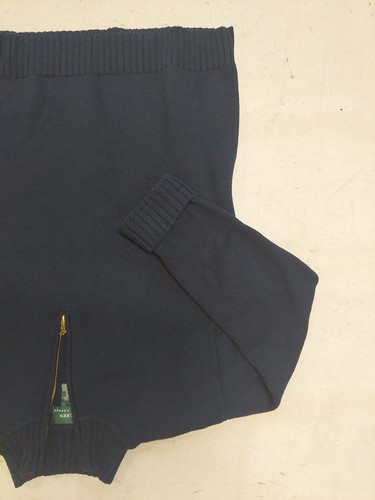 Suéter Vintage Lauren Ralph Lauren 1/4 Cremallera Bordado Escudo Loho Talla L Azul Marino - Imagen 4 de 9
