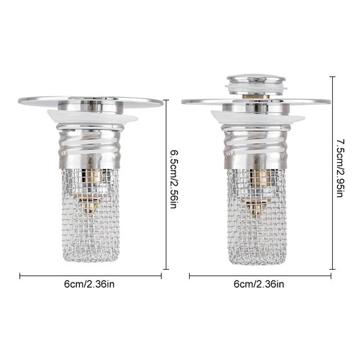 Tapón de fregadero de baño universal colador de drenaje emergente tapón de drenaje inoxidable - Imagen 8 de 9