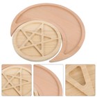 2pcs Moon Shape Trays Star Shape Trays Beauty Salon Trays Wooden Storage Trays