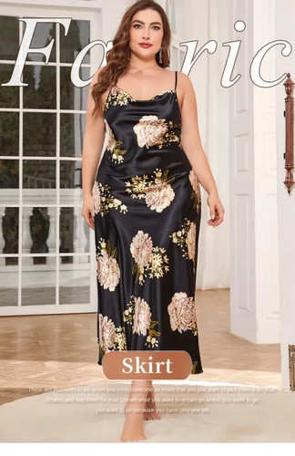 XL-5XL große Größen sexy Straps Nachthemd Nachtwäsche Dessous Sommer Damen - Bild 13 von 29