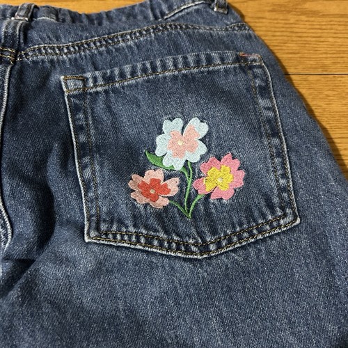 Girls Mini Boden relaxed straight embroidered jeans size 13-14 EUC - Picture 8 of 8