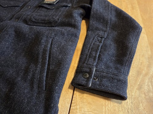Filson Lined Mackinaw Wool Jac-Shirt | NWT | Small | Black Marl / Heather Check - Picture 9 of 14