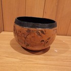 Gourd Art Bowl Hand Carved & Signed Max Autumn Fall Farmhouse