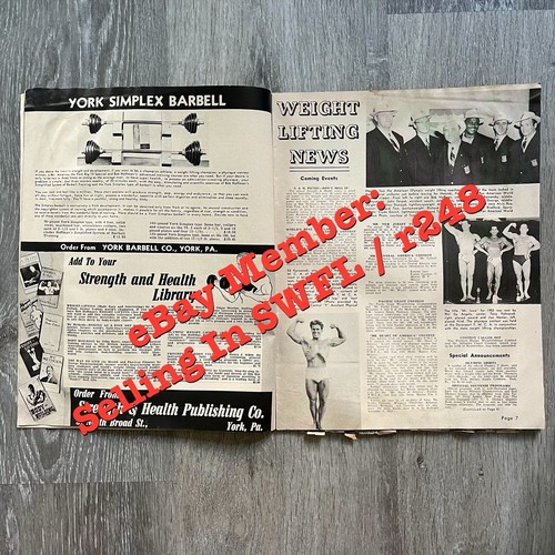 STRENGTH & HEALTH Magazine WALT BAPTISTE + OLYMPICS + MR A & U OCT 1952 VO 20 10 - Picture 4 of 24