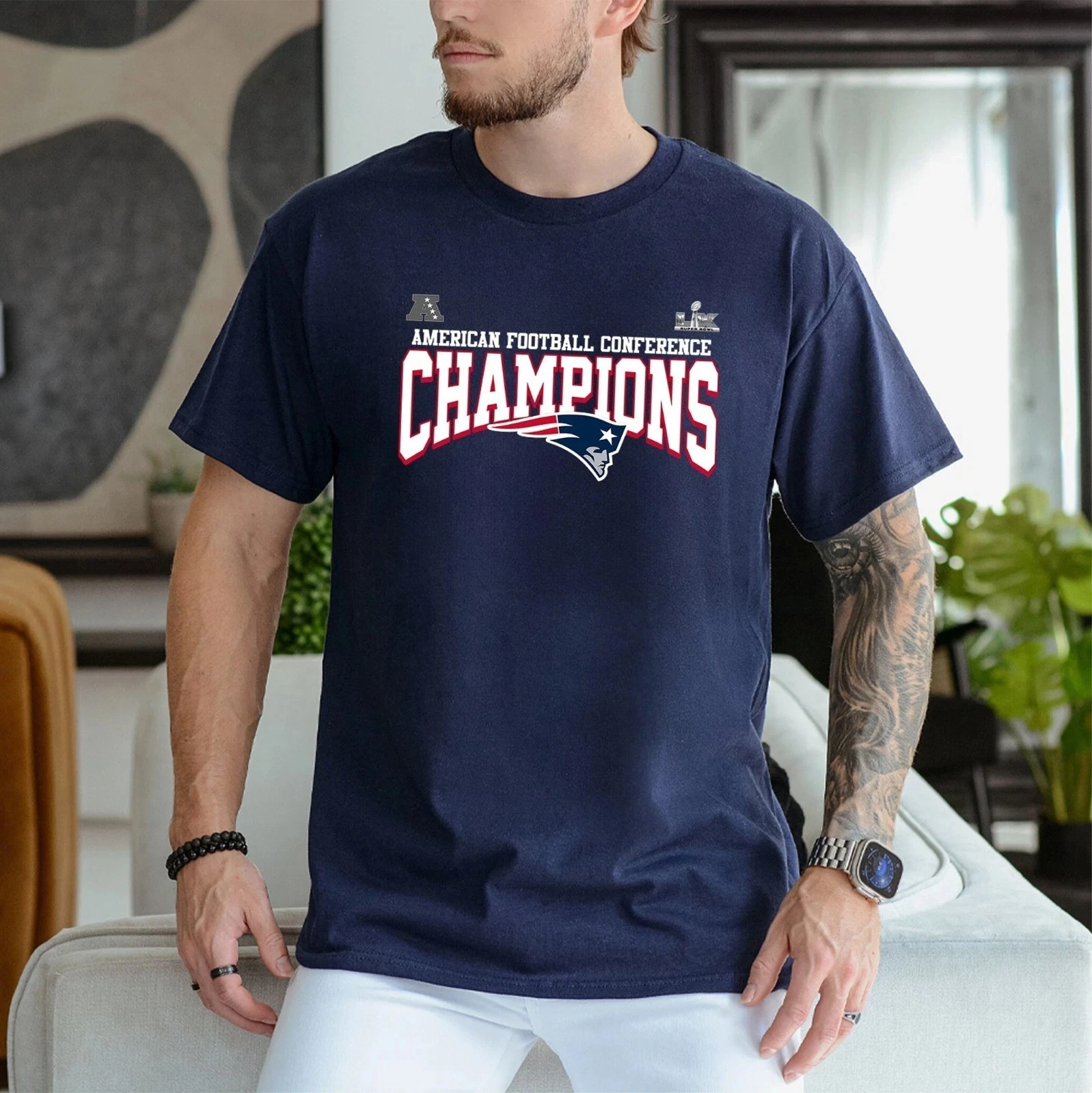 AFC Champions New England Patriots 2025 TShirt