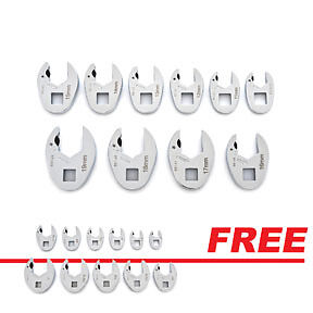 GearWrench 21pc SAE /& Metric Crowfoot Wrench set 10-19MM /& 3//8 to 1/" 81909 81908