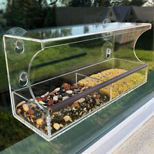 Evelots Window Bird Feeder With Drain Holes And 3 Suction Cups Large Clear For Sale Online Ebay