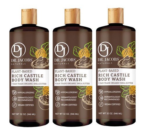 Dr Jacobs Naturals 32 Unzen Sheabutter Kastilien Duschseife pflanzlich - Bild 13 von 13