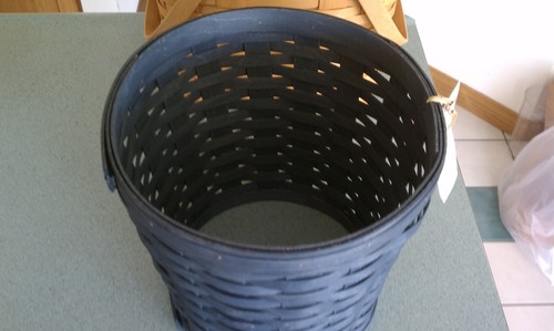 Longaberger Medium Pflanzkorb Hülle in neu jeansblau gebeizt NEU in der Hand! - Bild 2 von 3