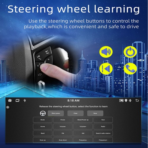 6.86" Single Din Android 12 Car Wireless CarPlay Stereo Bluetooth Radio GPS Navi - Picture 7 of 11