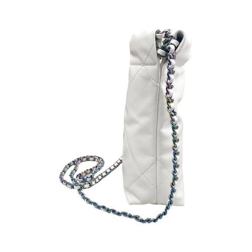 CHANEL 22 Shoulder Bag Mini Handbag Chain AS3980 Matelassé Aurora W/B Authentic - Picture 6 of 16