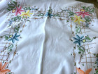 New ListingVintage Madeira Organdie Tablecloth Embroidery & Applique Floral 68"x103"