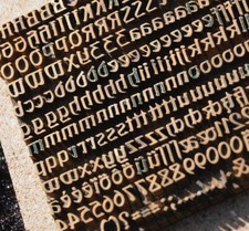 Bookbinding Brass Type set 0.24" embossing gold finishing bookbinder gilding !.