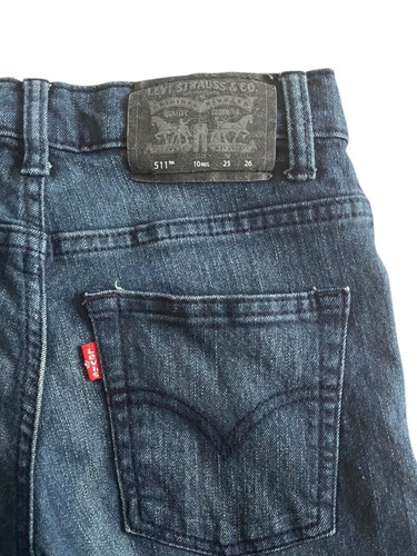 Levi's Boys 10 511 Slim Denim Jeans Cotton Blend Stretch Casual Classic Blue - Picture 5 of 6