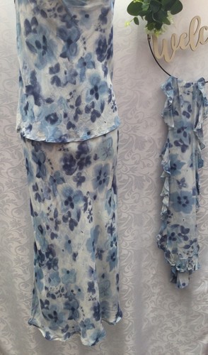 NEW ROMAN ORIGINALS SIZE 14 COWL NECK BIAS BLUE WHITE & SHAWL SCARF, 2 Piece Set - Picture 10 of 12