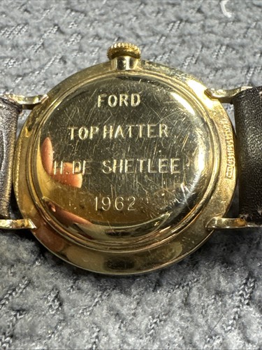 10K GOLD FILLED WITTNAUER SWISS MEN'S WATCH RUNS Great Engraved 1962 - Picture 6 of 24