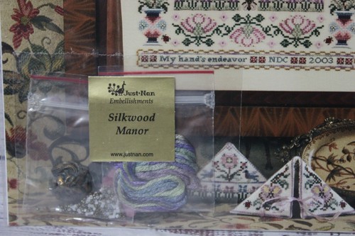 SILKWOOD MANOR cross stitch chart with EMBELLISHMENTS Just Nan NIP - Picture 3 of 4