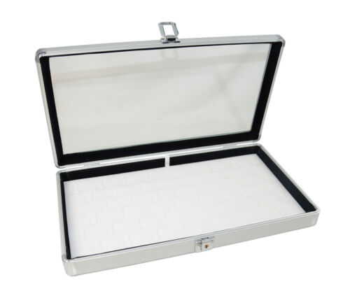 Display Aluminium Glass Lid Case With Choice Of Display Jewellery Insert - Picture 94 of 102