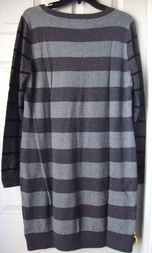 Neu Banana Republic Damen Pulloverkleid gestreift grau Größe L - Bild 3 von 6