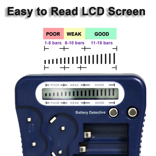 **BRAND NEW** 12-Type Battery Tester (Blue) with LCD Display + 36x AAA Batteries - Picture 3 of 7